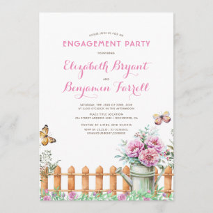 Invitation Agritourisme rustique Garden Engagement Party
