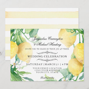 Invitation Agrume floral Arr de guirlande de fleur de citron