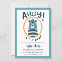 Ahoy C'est un garçon Baby shower d'ours de mer