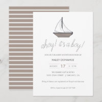 Ahoy ! C'est un garçon ! Bateau à voile pour bébés