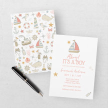 Ahoy It's A Boy Nautical Baby Shower