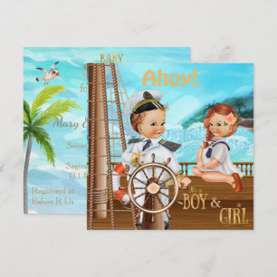 Invitation Ahoy It's Twins