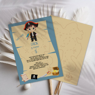 Invitation Ahoy Là ! Pirate Boy fête d'anniversaire