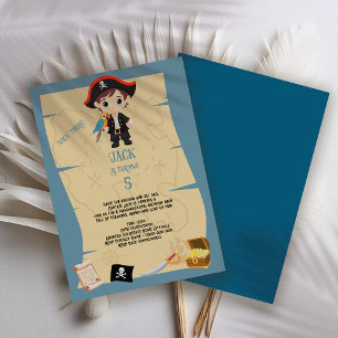Invitation Ahoy Là ! Pirate Boy fête d'anniversaire