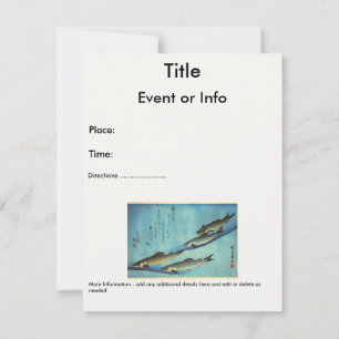 Invitation Ai (truite) - Photos japonaises couleur Hiroshige