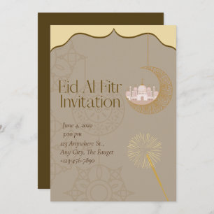 Invitation Aïd al-Fitr minimaliste