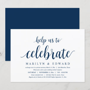 Invitation Aidez-nous à célébrer l'élopement de mariage moder