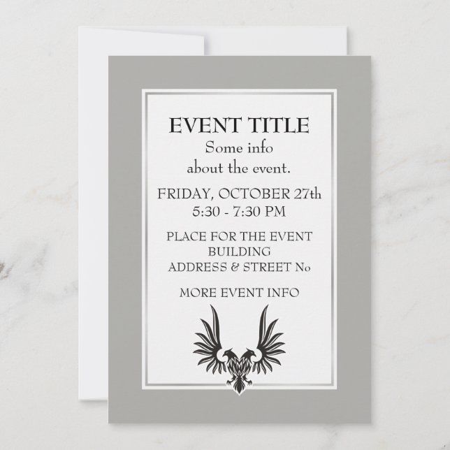 Invitation Aigle à deux têtes (Dos)