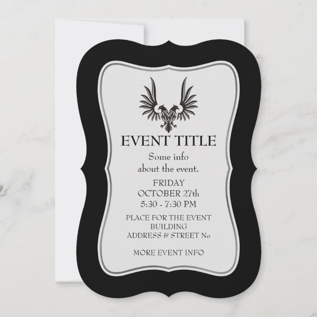 Invitation Aigle à deux têtes (Dos)