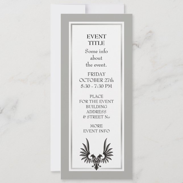 Invitation Aigle à deux têtes (Dos)