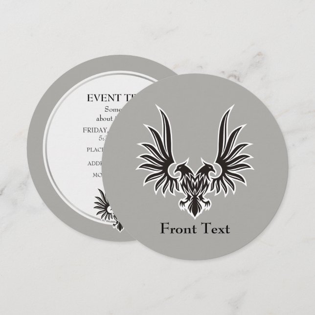 Invitation Aigle à deux têtes (Devant / Derrière)