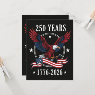 Invitation Aigle Et Drapeau 250 Ans 1776-2026 250ème