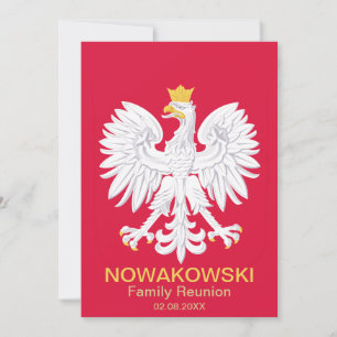Invitation Aigle polonaise 🦅 Polski Pologne Crest Réunion