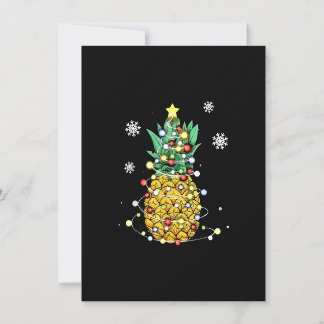 Invitation Aiguille Fruits tropicaux Aiguille Noel Poids (Devant)