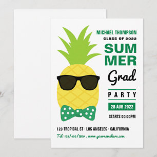 Invitation Aiguille verte et blanche Été Grande fête Invita