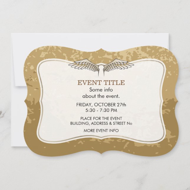 Invitation Ailes beige (Dos)