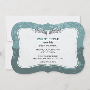 Invitation Ailes gris-bleu