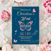 Ailes papillon 2e anniversaire bleu couleur invita