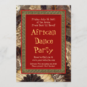 Invitation Ailes tribales africaines de papillon de soirée