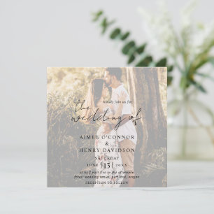 Invitation Aimee Rustic Script Mariage moderne
