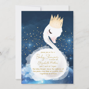 Invitation Aimer Swan Inspirant Baby Girl Douche