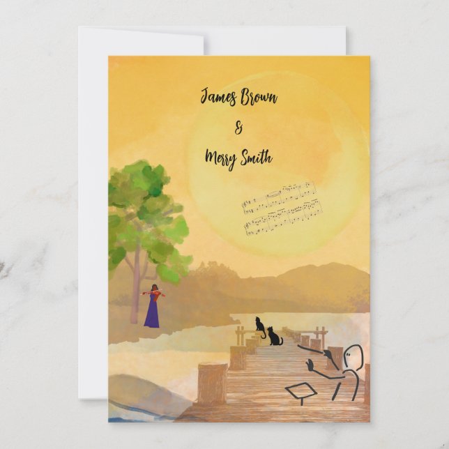 Invitation Air de Tenderness mariage (Devant)