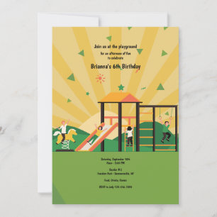 Invitation Aire de jeux journée ensoleillée