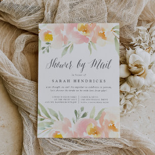 Invitation Airy Floral Virtual Baby ou Fête des mariées par c