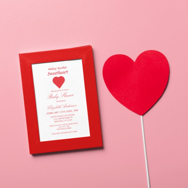 Invitation Ajout d'un autre Baby shower amoureux (Créateur téléchargé)