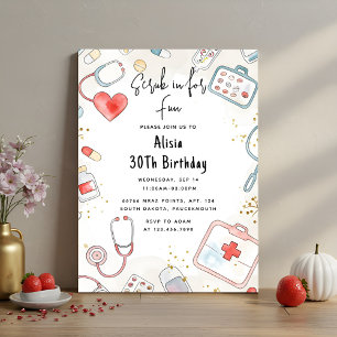 Invitation Ajouter Doctor Heart Infirmière inscrite Rn 30e an