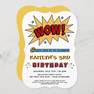 Invitation Ajouter le nom 3RD ou tout âge Anniversaire Fête I