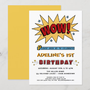 Invitation Ajouter Nom 1er ou tout âge Anniversaire Fête Invi