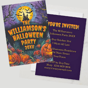 Invitation Ajouter un nom Année Halloween