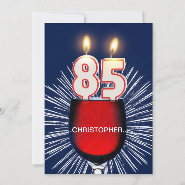 Invitation Ajouter un nom, fête du 85e anniversaire Invitatio (Devant)