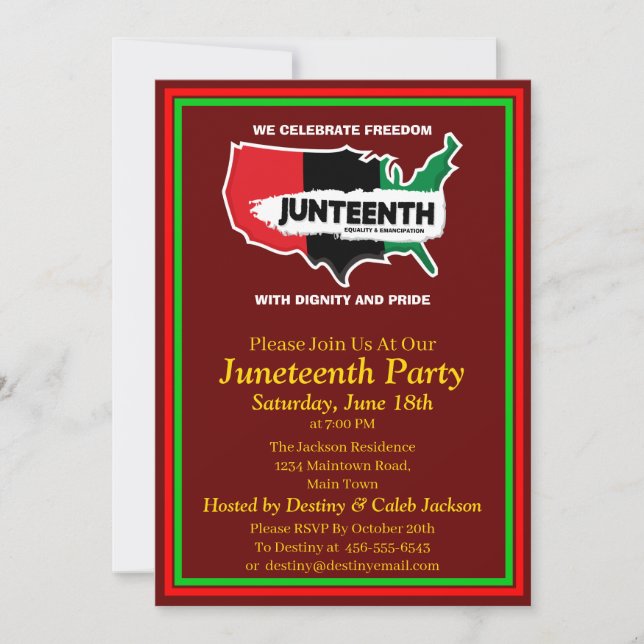 Invitation Ajouter un nom Modifier le texte Célébrer la liber (Devant)