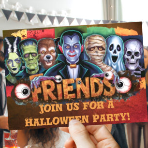 Invitation Ajouter Vos Propres Mots Monstres Halloween Person
