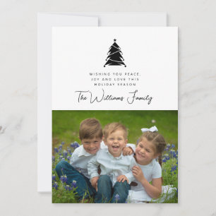 Invitation AJOUTER VOTRE PHOTO Joyeux Noël Arbre de Noël