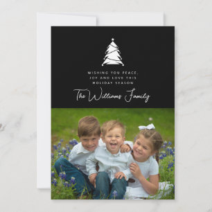 Invitation AJOUTER VOTRE PHOTO Joyeux Noël Arbre de Noël