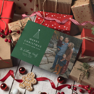 Invitation AJOUTER VOTRE PHOTO   Joyeux Noël Geo Tree