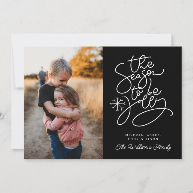 Invitation AJOUTER VOTRE PHOTO | La Saison D'Être Jolly (Devant)