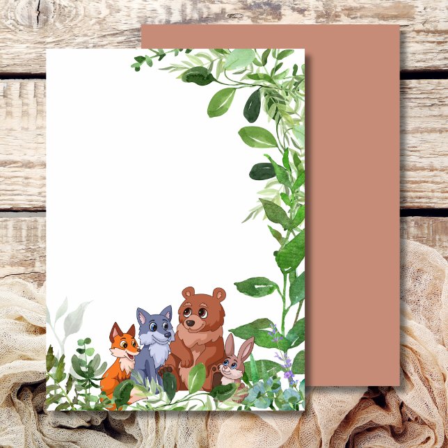 Invitation Ajoutez vos propres amis de la forêt de bébé de ca (Créateur téléchargé)