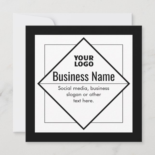 Invitation Ajoutez votre modèle personnalisable de logo (Devant)