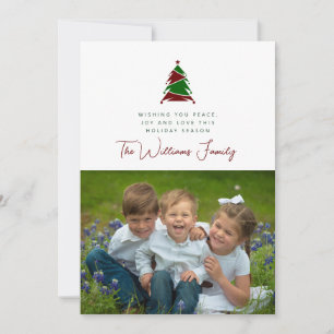 Invitation AJOUTEZ VOTRE PHOTO   Joyeux Noël Arbre de Noël