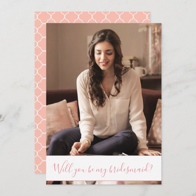 Invitation Ajoutez votre proposition de demoiselle d'honneur (Devant / Derrière)