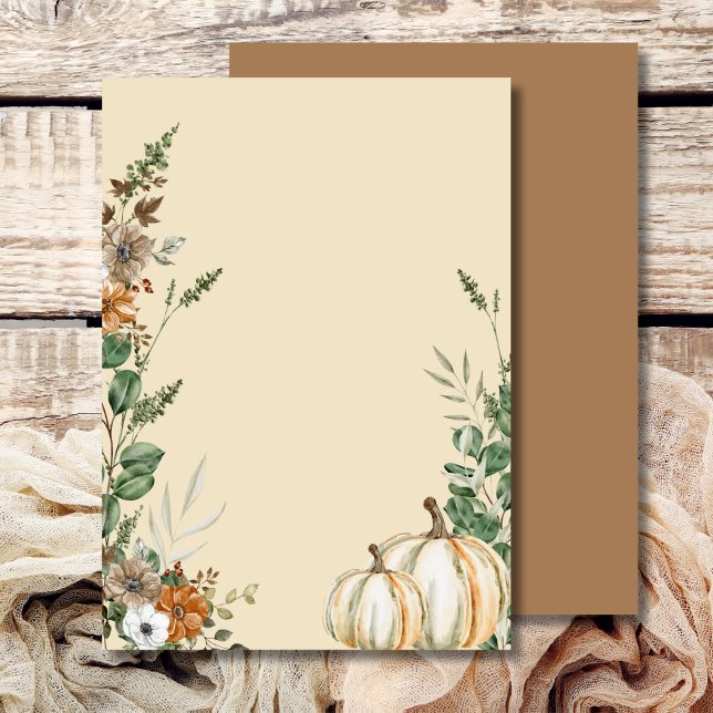 Invitation Ajoutez votre propre automne citrouille Brun Rusti (Créateur téléchargé)