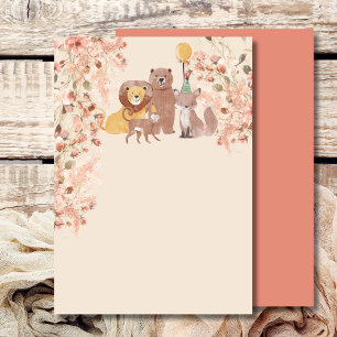Invitation Ajoutez Votre Propre Boho Safari Rose Herbe de Pam