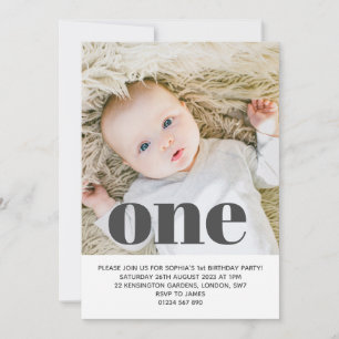 Invitation Ajoutez votre propre photo One First Birdday Party