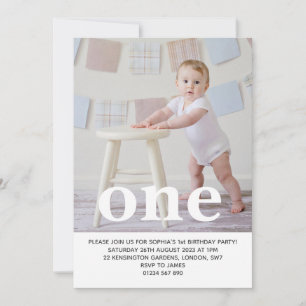 Invitation Ajoutez votre propre photo One First Birdday Party