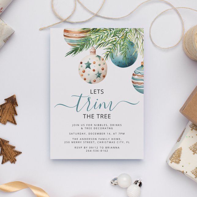 Invitation Ajustons L'Arbre | Fête de Noël (Créateur téléchargé)