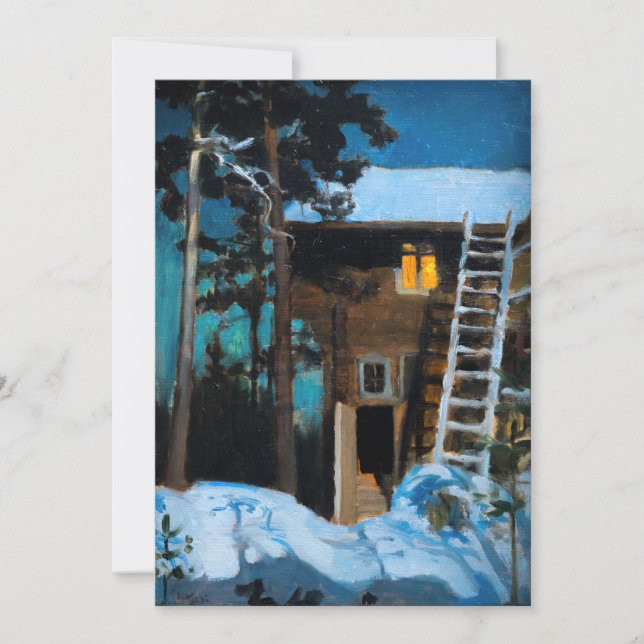 Invitation Akseli Gallen-Kallela - Kalela en hiver (Devant)